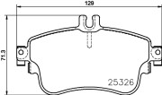 MDB3246 Sada brzdových destiček, kotoučová brzda MINTEX