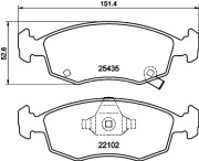 MDB3726 Sada brzdových destiček, kotoučová brzda MINTEX