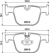 MDB3258 Sada brzdových destiček, kotoučová brzda MINTEX