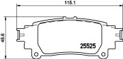 MDB3280 Sada brzdových destiček, kotoučová brzda MINTEX