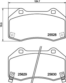 MDB4018 Sada brzdových destiček, kotoučová brzda MINTEX