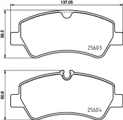 MDB3912 Sada brzdových destiček, kotoučová brzda MINTEX