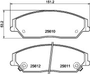 MDB3290 Sada brzdových destiček, kotoučová brzda MINTEX