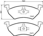 MDB3434 Sada brzdových destiček, kotoučová brzda MINTEX