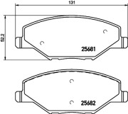 MDB3300 Sada brzdových destiček, kotoučová brzda MINTEX