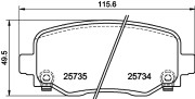 MDB3790 Sada brzdových destiček, kotoučová brzda MINTEX