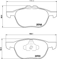 MDB3362 Sada brzdových destiček, kotoučová brzda MINTEX