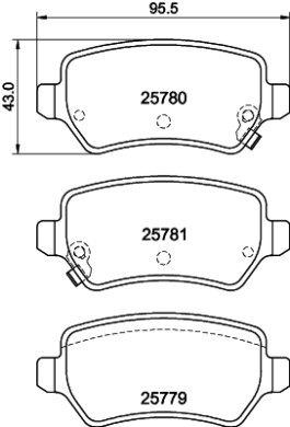 MDB4179 Sada brzdových destiček, kotoučová brzda MINTEX