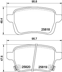 MDB4030 Sada brzdových destiček, kotoučová brzda MINTEX