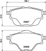 MDB3402 Sada brzdových destiček, kotoučová brzda MINTEX