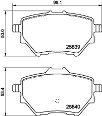 MDB3401 Sada brzdových destiček, kotoučová brzda MINTEX