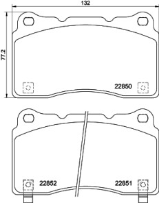 MDB4091 Sada brzdových destiček, kotoučová brzda MINTEX