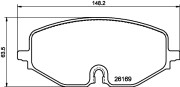 MDB4282 Sada brzdových destiček, kotoučová brzda MINTEX