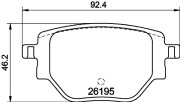 MDB3455 Sada brzdových destiček, kotoučová brzda MINTEX