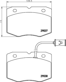 MDB1561 Sada brzdových destiček, kotoučová brzda MINTEX