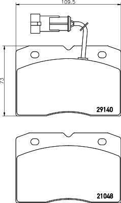 MDB2156 Sada brzdových destiček, kotoučová brzda MINTEX