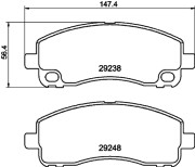 MDB2991 Sada brzdových destiček, kotoučová brzda MINTEX