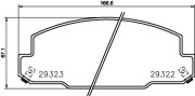 MDB3274 Sada brzdových destiček, kotoučová brzda MINTEX