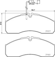 MDB3205 Sada brzdových destiček, kotoučová brzda MINTEX