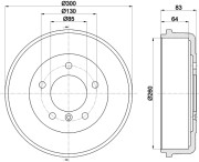 MBD012 Brzdový buben MINTEX