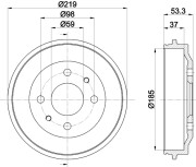 MBD011 Brzdový buben MINTEX