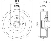 MBD040 Brzdový buben MINTEX