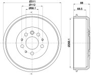 MBD120 Brzdový buben MINTEX