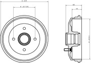 MBD016 MINTEX brzdový bubon MBD016 MINTEX