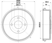 MBD021 Brzdový buben MINTEX