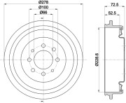 MBD043 MINTEX brzdový bubon MBD043 MINTEX