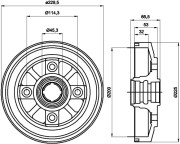 MBD228 MINTEX brzdový bubon MBD228 MINTEX