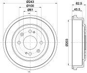 MBD042 Brzdový buben MINTEX