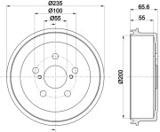 MBD226 Brzdový buben MINTEX