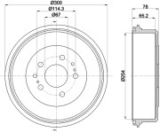 MBD114 Brzdový buben MINTEX