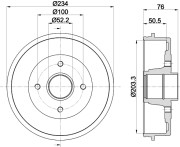 MBD044 Brzdový buben MINTEX