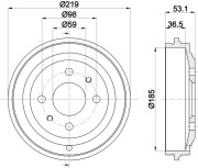 MBD299 MINTEX brzdový bubon MBD299 MINTEX