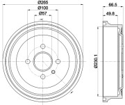 MBD048 Brzdový buben MINTEX