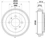 MBD050 Brzdový buben MINTEX