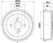 MBD230 MINTEX brzdový bubon MBD230 MINTEX