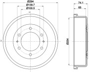 MBD236 MINTEX brzdový bubon MBD236 MINTEX