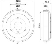 MBD241 Brzdový buben MINTEX