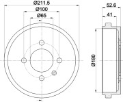 MBD301 MINTEX brzdový bubon MBD301 MINTEX