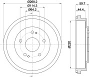 MBD167 Brzdový buben MINTEX