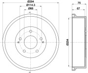 MBD093 MINTEX brzdový bubon MBD093 MINTEX