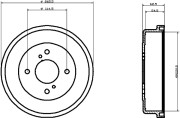 MBD092 MINTEX brzdový bubon MBD092 MINTEX