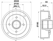 MBD183 MINTEX brzdový bubon MBD183 MINTEX