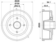 MBD200 Brzdový buben MINTEX