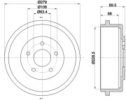 MBD260 Brzdový buben MINTEX