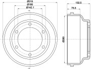 MBD059 Brzdový buben MINTEX