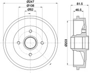 MBD056 Brzdový buben MINTEX